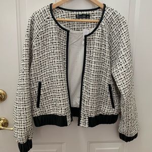 New York & Company tweed/leather moto jacket - NWT